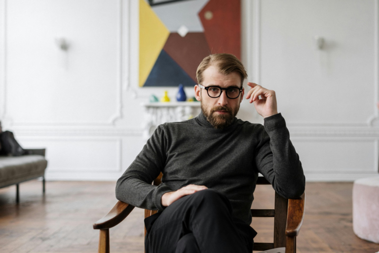 A person sitting in a chair
